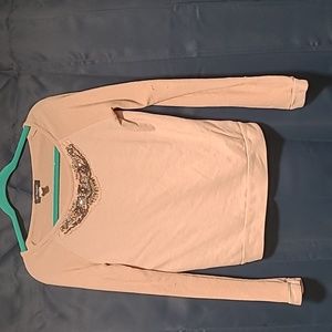 Light pink/beige medium long sleeve shirt
